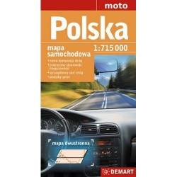 Polska mapa samochodowa 1:715 000 wyd. 2017-11555
