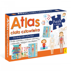 Pakiet atlas ciała człowieka z mapą i puzzlami-15221