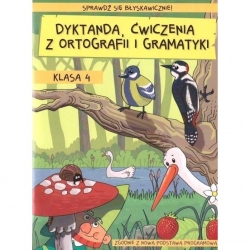 Dyktanda, ćwiczenia z ortografii i gramatyki. Klas-18302